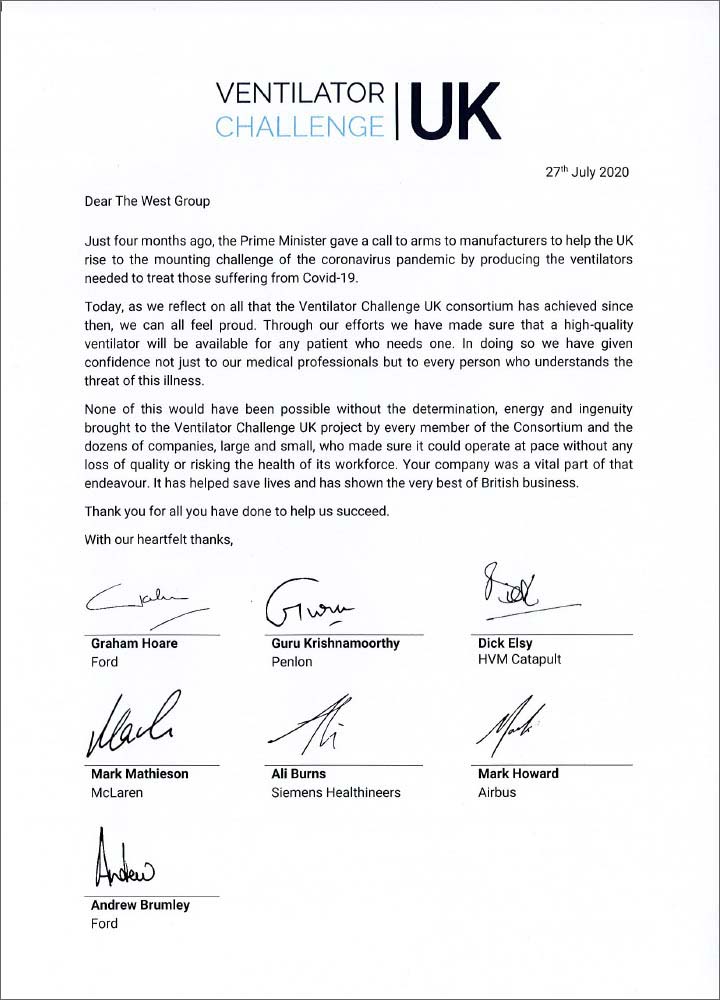 The West Group Ventilator Challenge