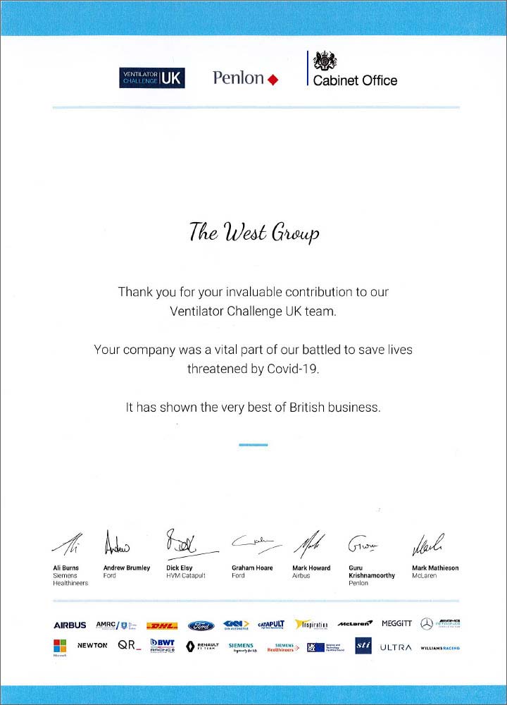 The West Group Ventilator Challenge