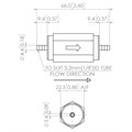 Kynar® Bodied Check Valve, EPDM Seal, 3.2mm (1/8") ID Tube, Barbed Ports, Cracking Pressure 0.33 psi Alternative Image 0