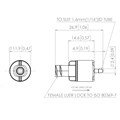 ISO 80369-7 Check Valve, 1/16" Barb to Female Luer Lock, ABS Body with Polystyrene & Silicone Disc Alternative Image 0