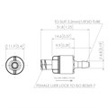 ISO 80369-7 Check Valve, 1/8" Barb to Female Luer Lock, ABS Body with Polystyrene & Silicone Disc Alternative Image 0