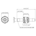 Modular Red Check Valve, 5/16" Barb Input and Output, Nitrile Seals, 3 psi Cracking Pressure Alternative Image 0