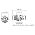 Modular Blue Check Valve, Buna-N (Nitrile) Seals, 1/4" OD Tube Push-in Input and Output, Cracking Pressure 3 psi Alternative Image 0
