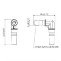 Lipid Resistant Radiation Stable Polycarbonate Rotating Elbow Luer, 1/8" (3.2mm) ID Tube to Male Slip Luer Alternative Image 0