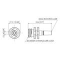 ISO 80369-2 Clear Acrylic Rotating Luer, Female Luer Lock to Male Rotating Luer Alternative Image 0