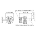 ISO 80369-2 Clear Acrylic Luer, Female Luer Lock to 3/32" (2.4mm) ID Tube - Compatible With Blue Dot Tubing Alternative Image 0