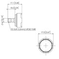 Teal Polypropylene Suction Filter, 105 Micron Polypropylene Mesh, 1/8" (3.2mm) ID Tube Alternative Image 0