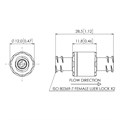ISO 80369-7 ABS Bodied Bacterial Filter, 0.2 Micron Hydrophobic Glass Fibre Disc, Female Luer Lock Alternative Image 0