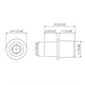 Clear Gamma Grade Polycarbonate Pressure Relief Valve, Silicone Seal, Luer Syringe Port to 0.278" (7.1mm) OD Stem, Cracking Pressure 2.7 psi Alternative Image 0