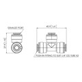 Grey Acetal Tee Pressure Relief Valve, Buna-N (Nitrile) Seal, 1/4" OD Push-In Fitting, Cracking Pressure 1 psi Alternative Image 0