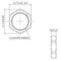 316 Stainless Steel Q2 Series Panel Mount Nut, 1/2"-24 UNS Thread Alternative Image 0