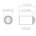 1/4" OD Cartridge Check Valve, Nylon Body, Buna-N seal, 1 psi Cracking Pressure Alternative Image 0