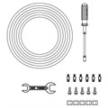 Pneuchange Fitting Kit c/w 1/4" ID Tube, Fittings, Clips, Spanner, Driver Alternative Image 0