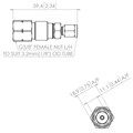 G3/8" Female Nut L/H x 1/8” Swagelok Compression, Brass Alternative Image 0