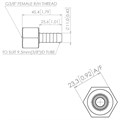 G3/8" Female Nut R/H x 3/8" Hosetail, Brass Alternative Image 0