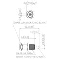 ISO 80369-7 White Nylon Panel Mount Luer, Female Luer Lock to 1/16" (1.6mm) ID Tube Alternative Image 0