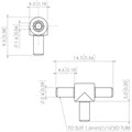 Black Celcon Equal Tee Barbless Connector, 1/16" (1.6mm) ID Tube - Compatible With Blue Dot Tubing Alternative Image 0