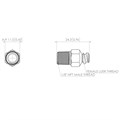 ISO 80369-7 Compatible - Nickel Plated Brass Valved Luer, Silicone Seal, 1/8" NPT Male Thread to Female Luer Lock Alternative Image 0