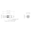 ISO 80369-7 Compatible - Nickel Plated Brass Panel Mount Luer, Male Slip Luer to 1/8" (3.2mm) ID Tube - Compatible With Blue Dot Tubing Alternative Image 0
