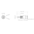 Nickel Plated Brass Panel Mount Luer, Female Slip Luer to 1/16" (1.6mm) ID Tube - Compatible With Blue Dot Tubing Alternative Image 0