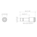 316L Stainless Steel Straight Adaptor, Viton Seal, 6.0mm OD Stem to 4.0mm OD Push-In Fitting - Compatible With Green Dot Tubing Alternative Image 0