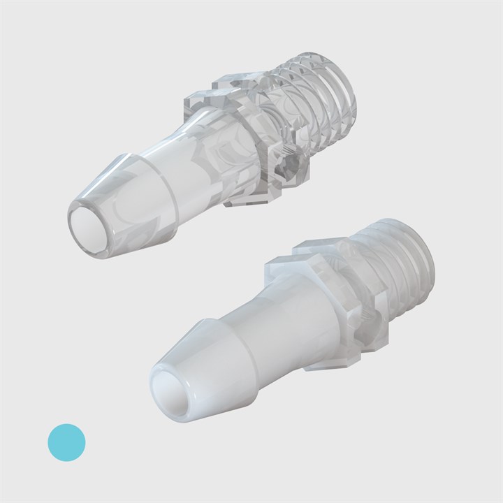 3/16" Straight Threaded Adaptors - Various Materials