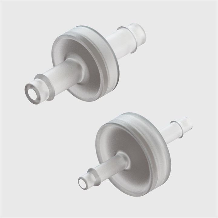 Animal Free Polypropylene Bodied Check Valve, Silicone Seal, Various Sizes Available