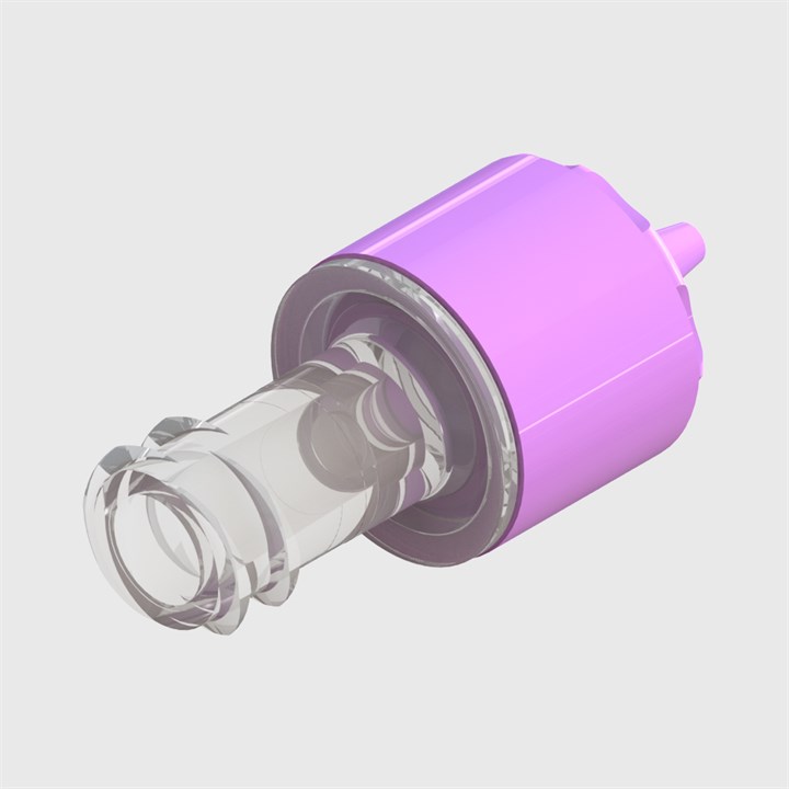 ISO 80369-7 Check Valve, 1/16" Barb to Female Luer Lock, ABS Body with Polystyrene & Silicone Disc