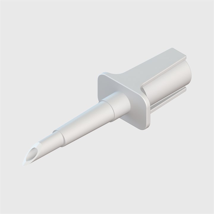 White ABS Spike to 1/4" Bond-In Port (non-vented)