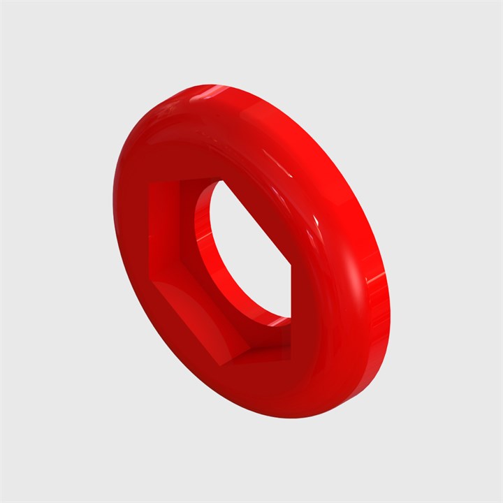Red Nylon Panel Mount Colour Coded Ring