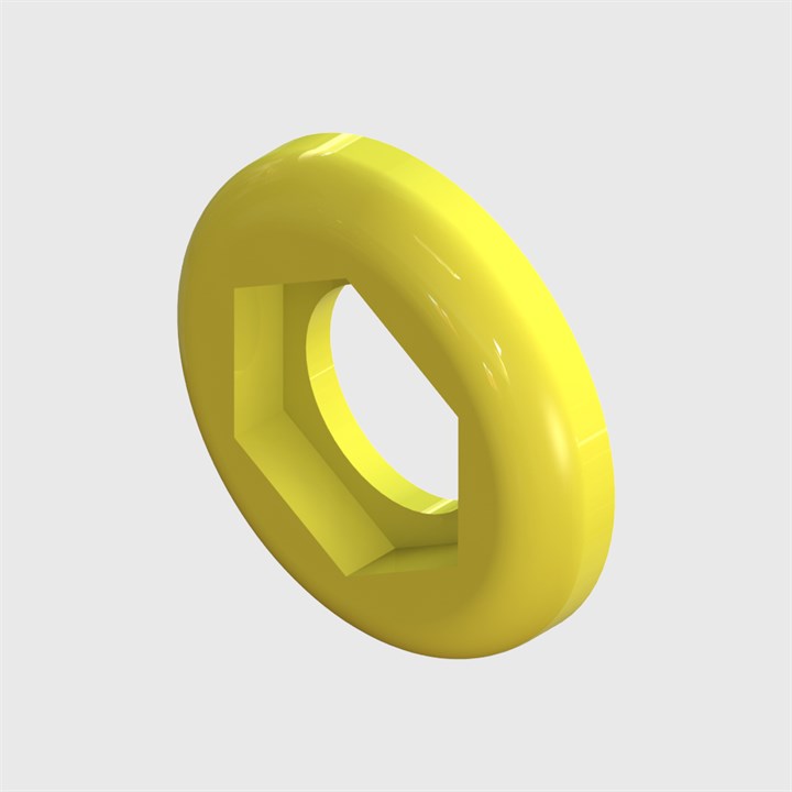 Yellow Nylon Panel Mount Colour Coded Ring