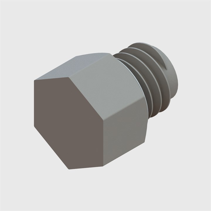 Grey Polypropylene Blanking Plug, 10-32 UNF Male Thread