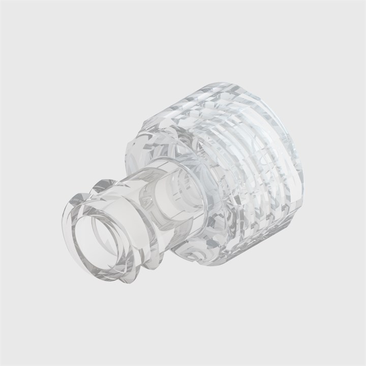 ISO 80369-2 Clear Acrylic Luer, Female Luer Lock to Male Luer Lock