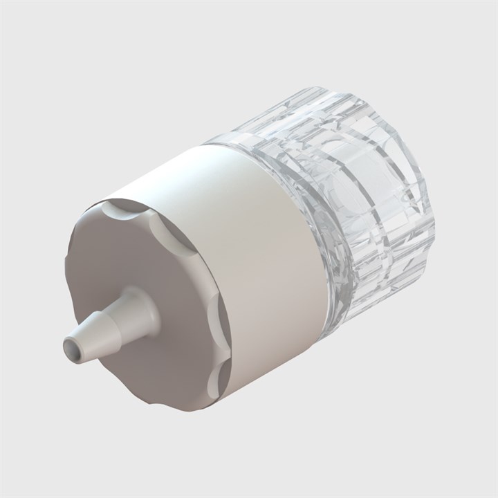 1/16" Barb to Male Luer Lock, ABS Body with Polystyrene & Glass Fibre Filter