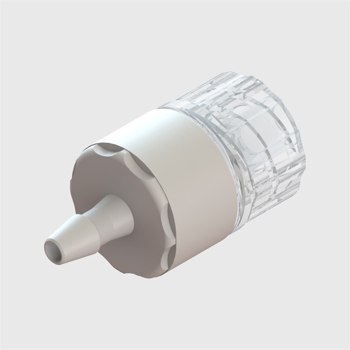 3/32" Barb to Male Luer Lock, ABS Body with Polystyrene & Glass Fibre Filter