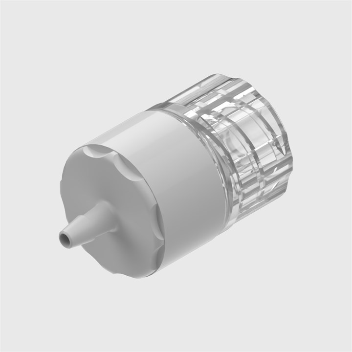 ISO 80369-7 ABS Bodied Bacterial Filter, 0.2 Micron Hydrophobic Glass Fibre disc, 1/16" (1.6mm) ID Tube to Male Luer Lock