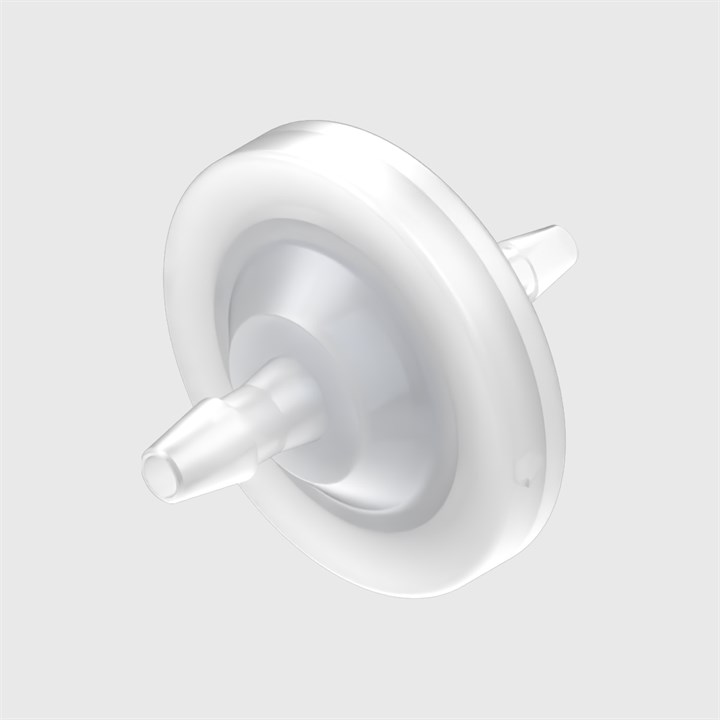 Animal Free Polypropylene In-Line Filters - 1/8" to 3/32" ID Tube - Hydrophilic PET Disc - Various Microns Available