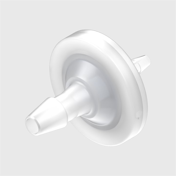 Animal Free Polypropylene In-Line Filters - 3/16" to 3/32" ID Tube - Hydrophilic PET Disc - Various Microns Available