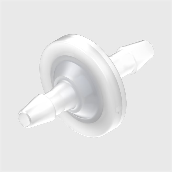 Animal Free Polypropylene In-Line Filters - 3/16" ID Tube - Hydrophilic PET Disc - Various Microns Available