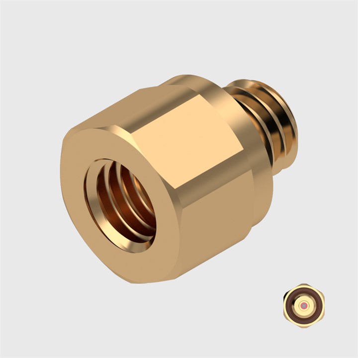 Plain Brass Ruby Orifice Restrictor, 10-32 UNF Male to Female Thread - Various Sizes