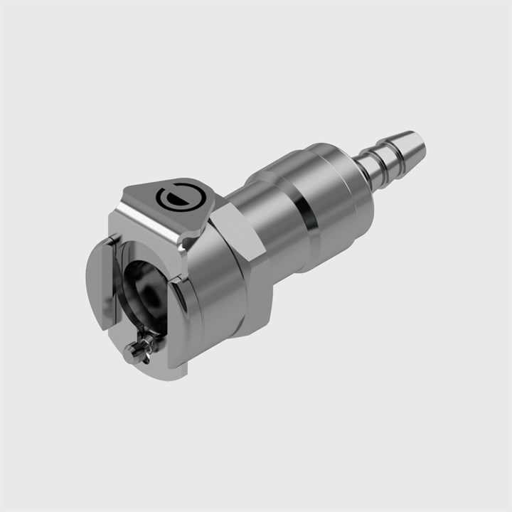 316 Stainless Steel Sockets - 1/8" ID Tube - Valved - 1/8" Flow - Q2 Series