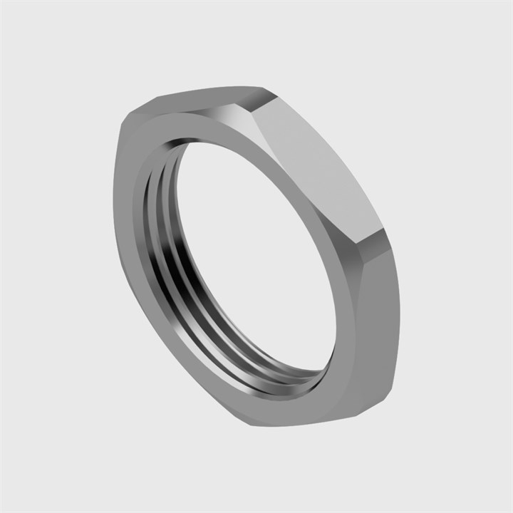 316 Stainless Steel Q4 Series Panel Mount Nut, 11/16"-24 UNEF Thread