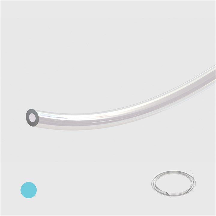 Natural PVC Tubing, 70 Shore A, 3/32" (2.4mm) ID x 5/32" (4.0mm) OD - 15M - Compatible with Blue Dot Fittings 