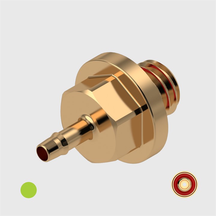 Brass 1/16" to 10-32 UNF Easy Barb Adaptors - Various O-ring Materials