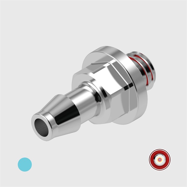 Nickel Plated Brass 1/8" (3.2mm) ID Tube to 10-32 UNF Male Thread - Choose Seal and Orifice Options