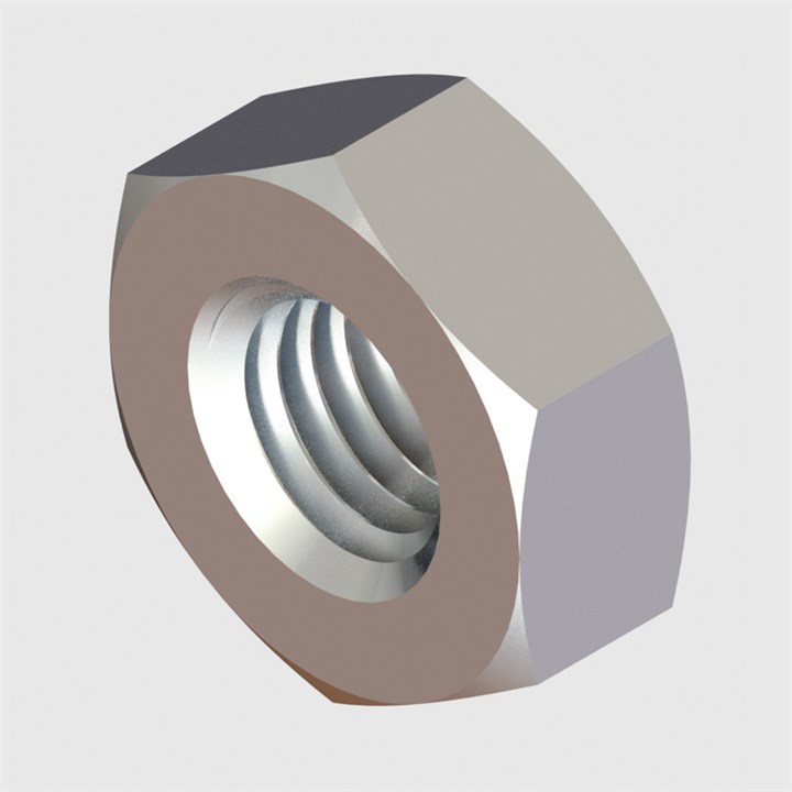 Panel Mount Nut 1/4-28 UNF with 7/16" HWG, Stainless Steel