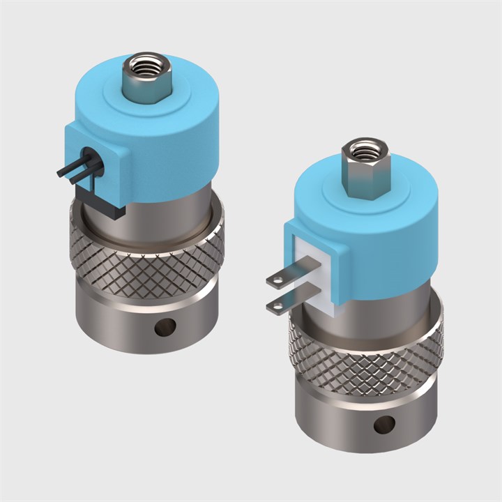 Analytical Clean, Normally Open/Closed, Manifold Mount 3 Way Fully Ported Solenoid Valves - ESV Series