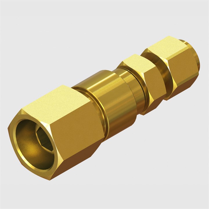 G3/8" Female Nut R/H x 1/4" Swagelok Compression, Brass