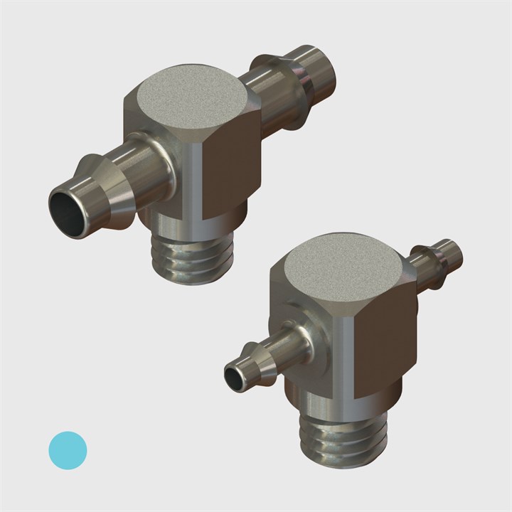 Nickel Plated Brass Tee Threaded Adaptors - 10-32 UNF Male Thread (Pack of 5) - Various Sizes