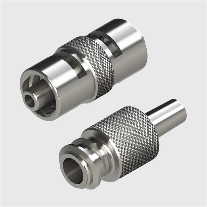 ISO 80369-7 Compatible - Nickel Plated Brass Luer Couplers - Various Connections